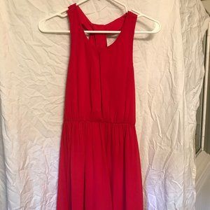 Red mini dress